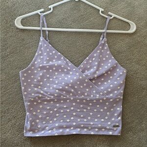 Hollister purple floral tank top